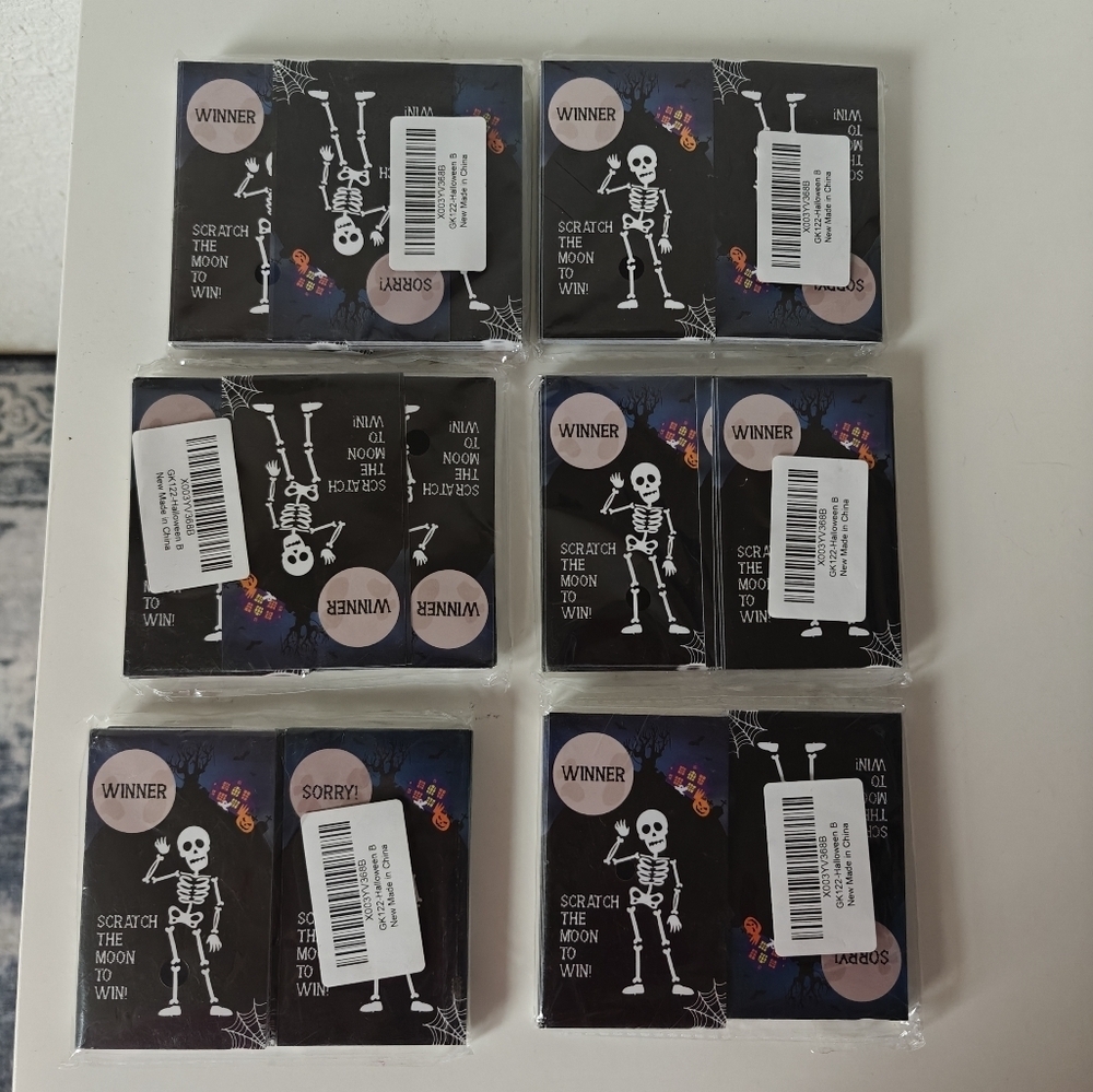 NWT Halloween Scratch Cards